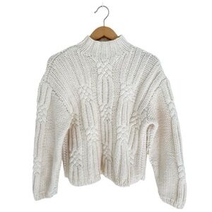 YANA BELYAEVA Wool Cable Knit Sweater
